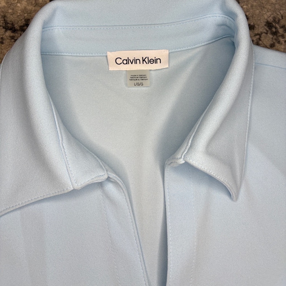 Calvin Klein Sleeveless Collared Top - Picture 4 of 4